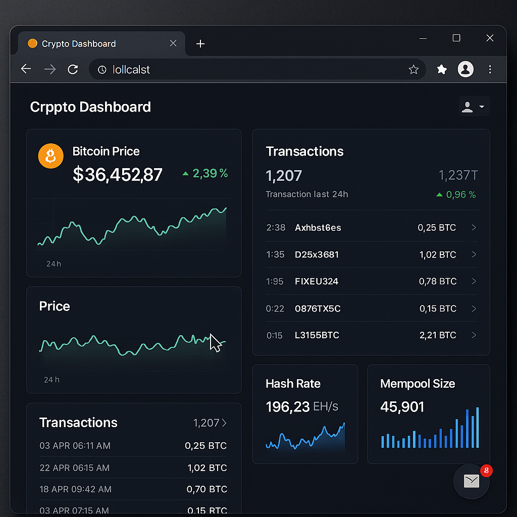 CryptoTracker - Cryptocurrency Monitoring Tool